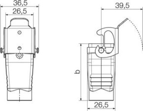 Weidmüller Steckverbinder-Gehäuse HDC 04A KOLU 1PG11G