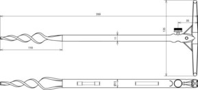 DEHN Erdbohrer TG/gal Zn L.350mm EBASSM5L350TGGALZN