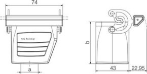 Weidmüller Steckverbinder-Gehäuse HDC 16D KLU 1PG21G Weidmüller Steckverbinder-Gehäuse HDC 16D KLU 1PG21G