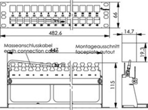 Telegärtner 19Z.-Modulträger 1.5HE für 48AMJ Mod./Kup. 100021494