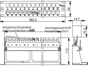 Telegärtner 19Z.-Modulträger 1.5HE für 48AMJ Mod./Kup. 100021494