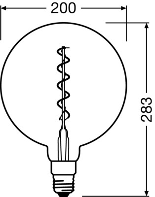 Osram LAMPE LED-Vintage-Lampe E27, 818 1906LEDBGLB5W818FSM