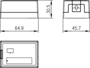 Telegärtner Modul-Aufnahme 1-fach 46x64, aws 100021371