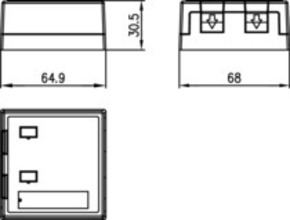 Telegärtner Modul-Aufnahme 2-fach 68x64, aws 100021372