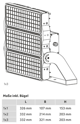 Abalight LED-Flächenstrahler 6500K PANDORAB1x376530100