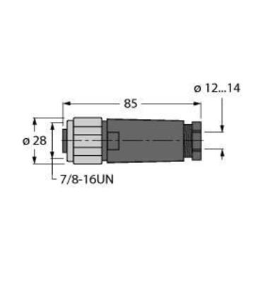 Turck Steckverbinder konfektionierbar BKV4140-0/16