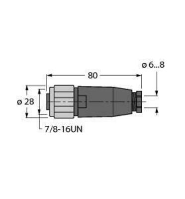 Turck Steckverbinder konfektionierbar BKV4140-0/9