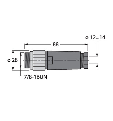 Turck Steckverbinder konfektionierbar BSV4140-0/16