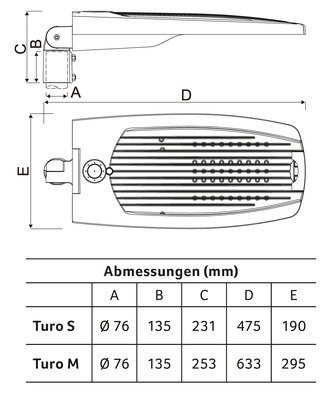 Abalight LED-Aussenleuchte 4000K TURO-S-35-740-ST