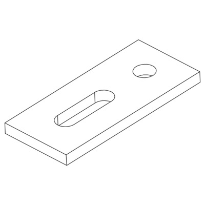K2 Systems Aluminium Adapterblech Für Schraube M10 2002544
