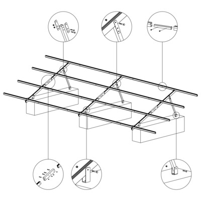 K2 Systems A-Rack Montagekit 15 20/25° 0.8kN/qm 2002717
