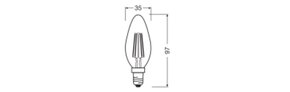 Osram LAMPE LED-Kerzenlampe E14 827/840 SSTCLASB40CL42700E14