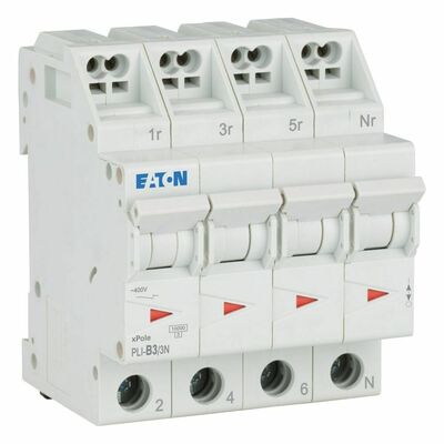 Eaton Leitungsschutzschalter 3 A, 3p+N,Steckkl. B PLI-B3/3N