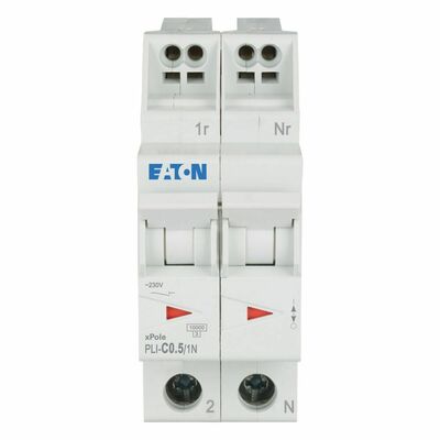 Eaton Leitungsschutzschalter 0,5A,1p+N,Steckkl. C PLI-C0,5/1N