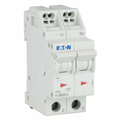 Eaton Leitungsschutzschalter 0,5A,1p+N,Steckkl. C PLI-C0,5/1N