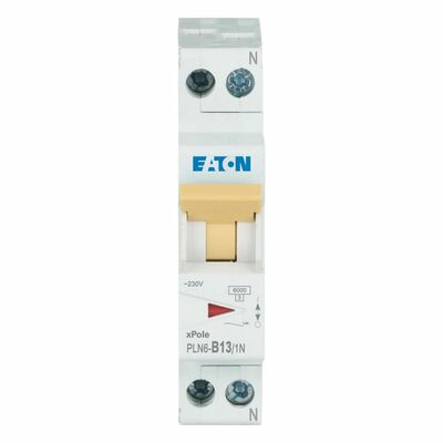 Eaton Leitungsschutzschalter 13A, 1p+N,Steckkl. B PLN6-B13/1N-DE