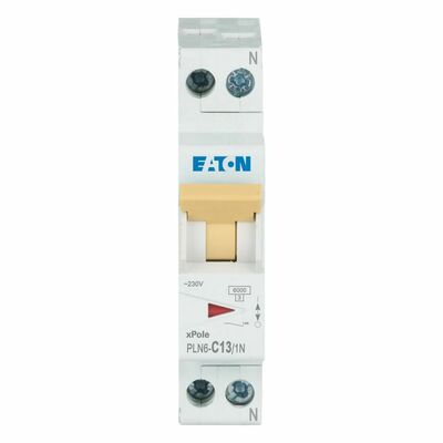 Eaton Leitungsschutzschalter 13A, 1p+N,Steckkl. C PLN6-C13/1N-DE