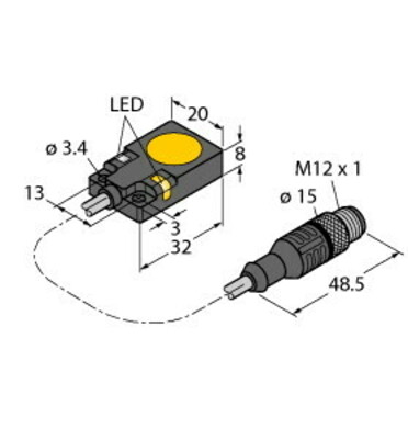 Turck Schreib-Lese-Kopf HF TB-Q08-0.15-RS4.47T