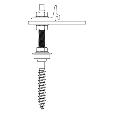 K2 Systems Stockschraube CR M10x180 vormont. 2003272