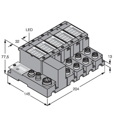 Turck Set für Profibus-DPV1 in Schutzart IP67 TI-BL67-DPV1-8