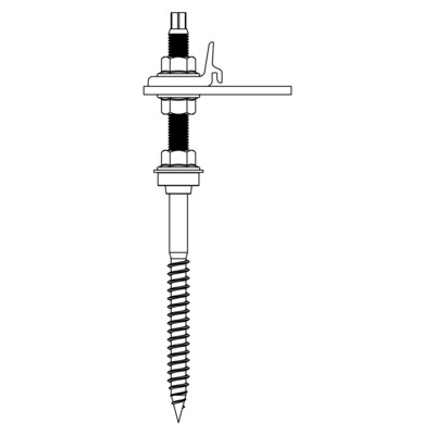 K2 Systems Stockschrauben montiert M12x250 2003276