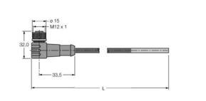 Turck PROFIBUS-Leitung PUR WKSW451-15M