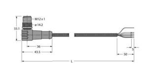 Turck PUR-Kabelmantel Thin WSC5701-3M