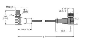 Turck PROFIBUS-Leitung PUR WSSW-WKSW451-3M