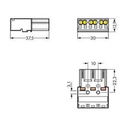 WAGO GmbH & Co. KG Stecker 3-polig, rot 770-1313