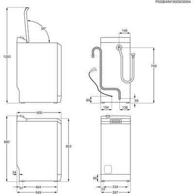 Electrolux AEG MDA Waschautomat Toplader CARAT L5TBK30268