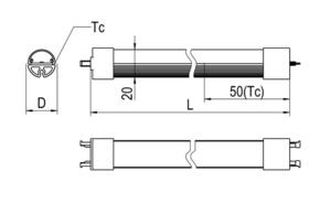 Ridi-Leuchten LED-Tube 4000K R-TUBE055-840M0250LD