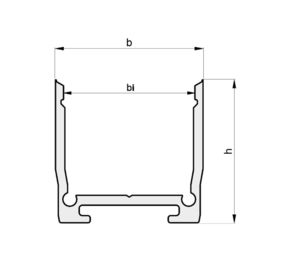 Radium Lampenwerk Aufbau-Aluminium-Profil 1m TRPA2541