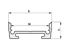 Radium Lampenwerk Aufbau-Aluminium-Profil 3m TRPA2553 Radium Lampenwerk Aufbau-Aluminium-Profil 3m TRPA2553