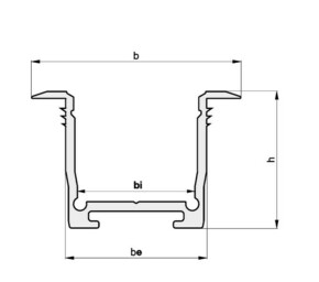 Radium Lampenwerk Einbau-Aluminium-Profil 3m TRPA2563 Radium Lampenwerk Einbau-Aluminium-Profil 3m TRPA2563