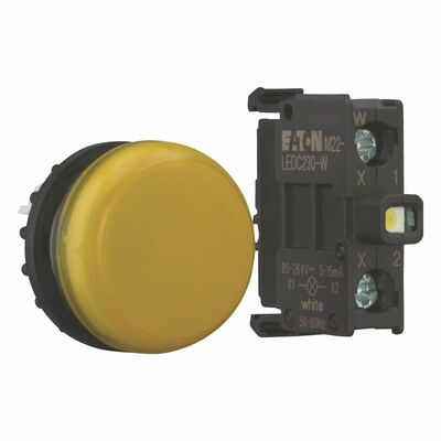 Eaton Komplettgerät Leuchtmelder Bodenbefestigung M22-L-Y-LEDC230-BVP Eaton Komplettgerät Leuchtmelder Bodenbefestigung M22-L-Y-LEDC230-BVP