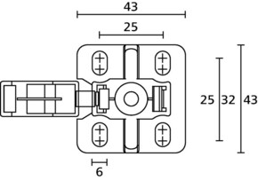HellermannTyton IWS-Wellrohrhalter schraubbar, grau CTCC-IWS17-MB43-GY20