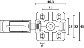 HellermannTyton IWS-Wellrohrhalter schraubbar, grau CTCC-IWS29-MB43-GY20