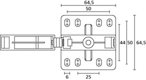 HellermannTyton IWS-Wellrohrhalter schraubbar, grau CTCC-IWS37-MB65-GY20