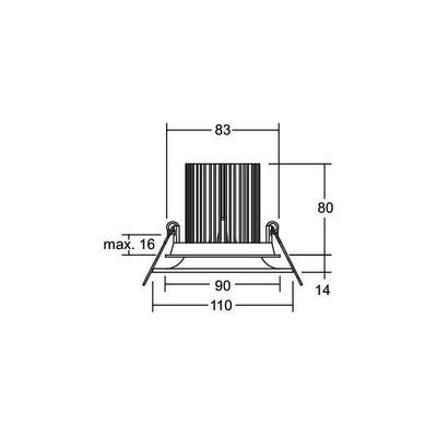 Brumberg Leuchten LED-Einbaudownlight 230 V 39406073