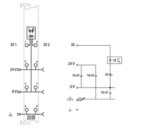 WAGO GmbH & Co. KG 2-Kanal-Digitaleingang DC 24 V,3 ms,lgr 750-400/025-000