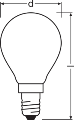 Osram LAMPE LED-Tropfenlampe E14 827, dim. PCLP25D2,8827GLFRE14