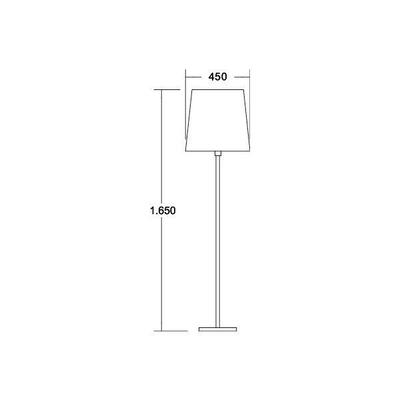 Brumberg Leuchten Stehleuchte nickel matt mit Stoffschirm 58160520