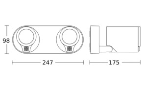 Steinel Sensor-LED-Strahler 175 x 247 x 98 mm Spot DUO SC 3000K