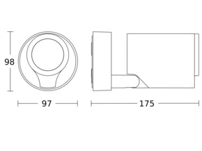 Steinel LED-Strahler ohne Sensor 175 x 97 x 98 mm Spot ONE ANT 3000K