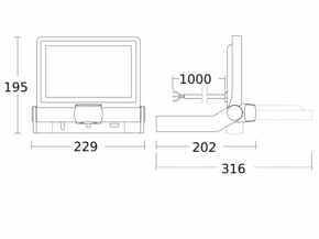 Steinel Sensor-LED-Strahler 3000 K XLED ONE S 3000K WS