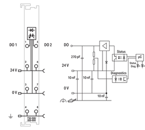 WAGO GmbH & Co. KG 2-Kanal-Digitalausgang DC 24 V,2,0 A,lgr 750-508/000-800