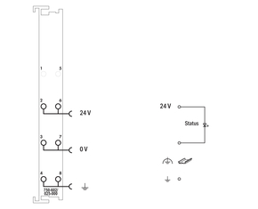 WAGO GmbH & Co. KG Potentialeinspeisung DC24V lichtgrau 750-602/025-000