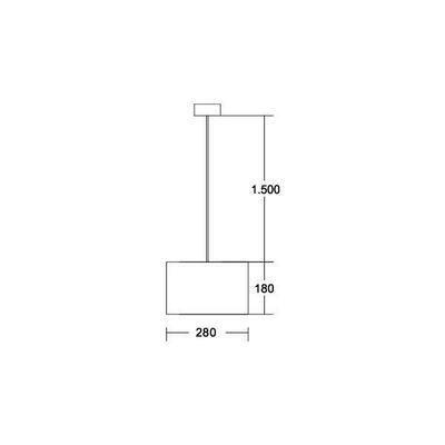 Brumberg Leuchten Pendelleuchte nickel matt mit Schirm 58260583