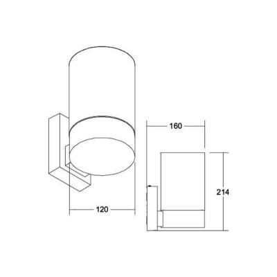 Brumberg Leuchten Wandanbauleuchte schwarz 60140180