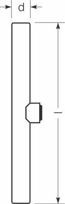 Radium Lampenwerk LED-Linienlampe opal S14D, 827, dimm. RL-RAL1 35 DIM 827/O